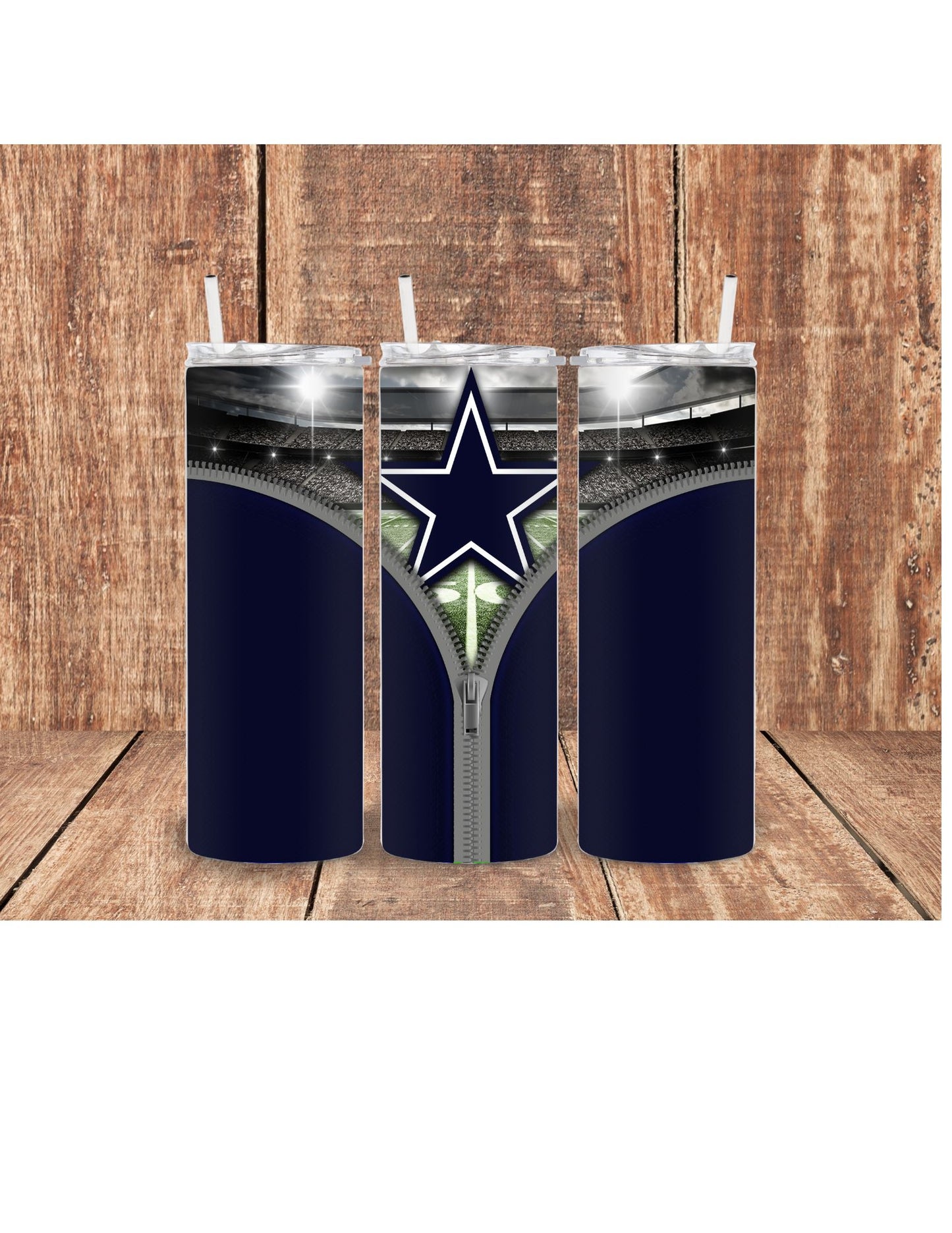 Cowboy football tumbler
