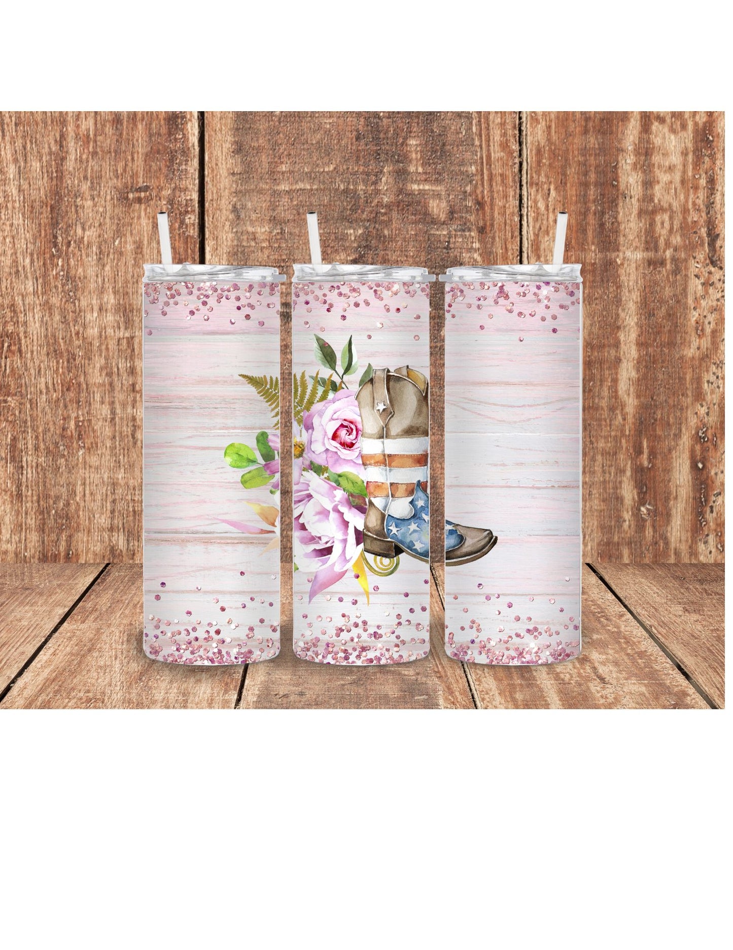 Boot & Floral Tumbler