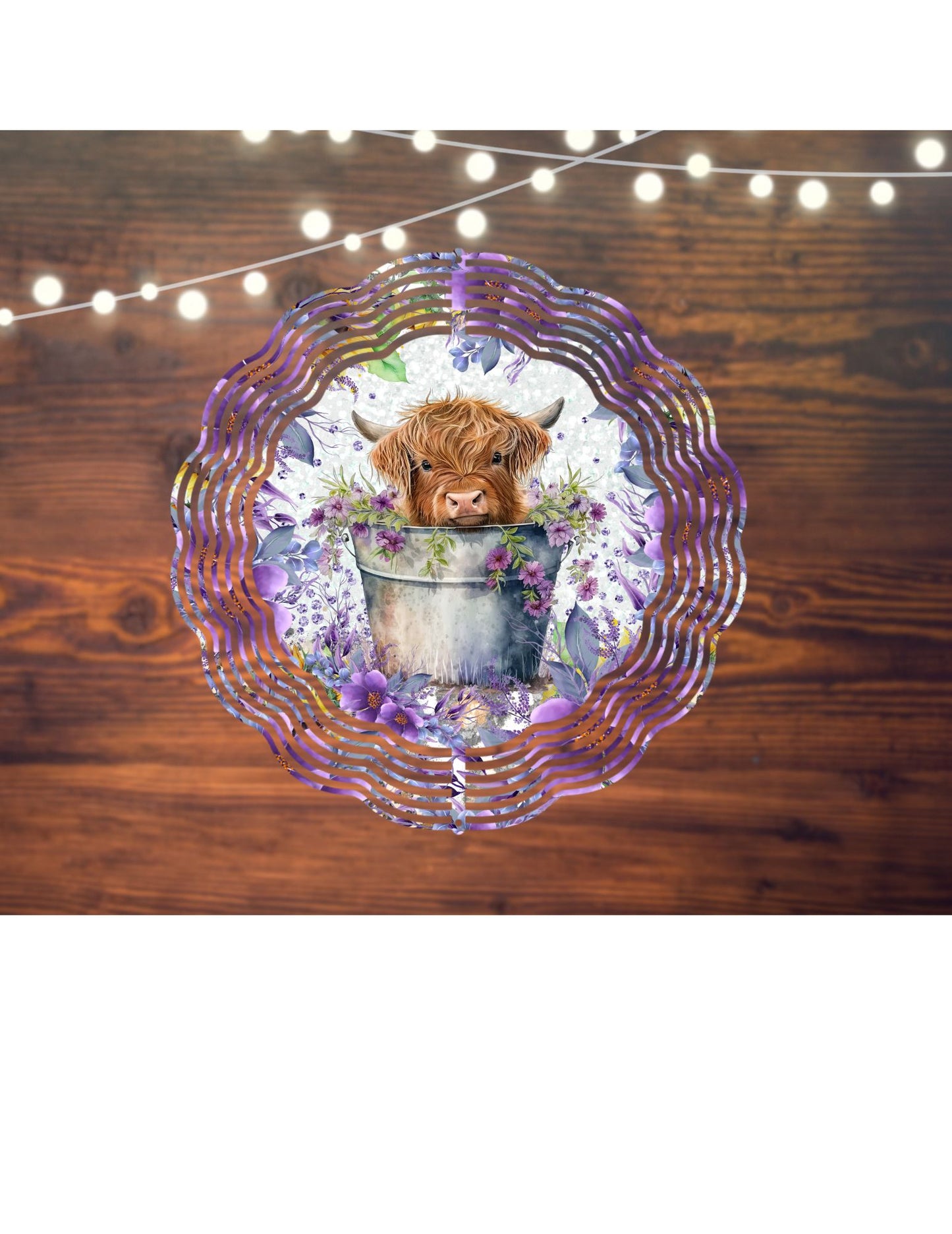 highland cow windspinner