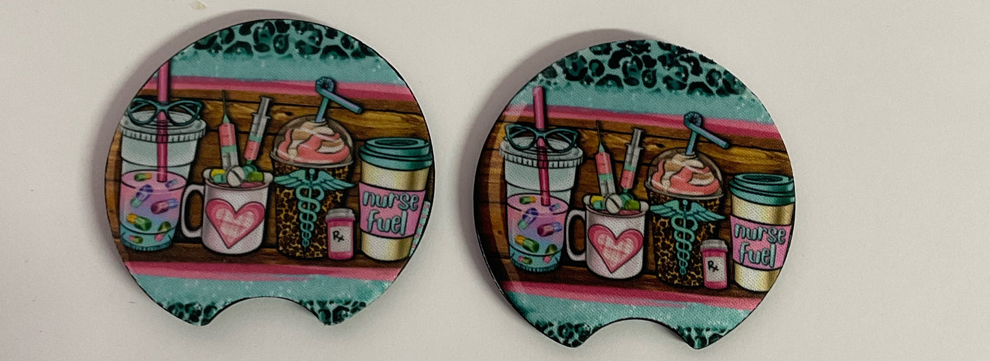 Nurse coffee car coaster
