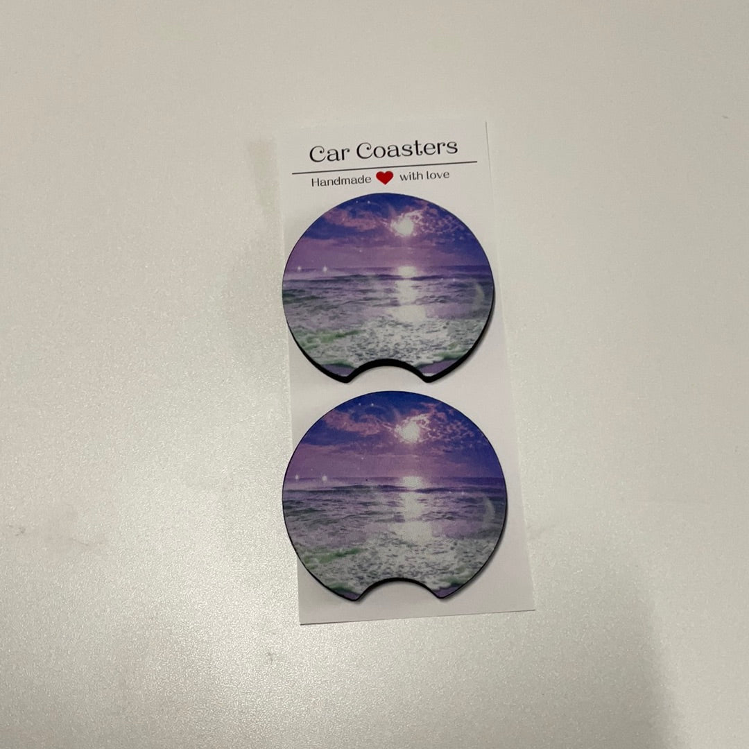 Purple beach car coaster