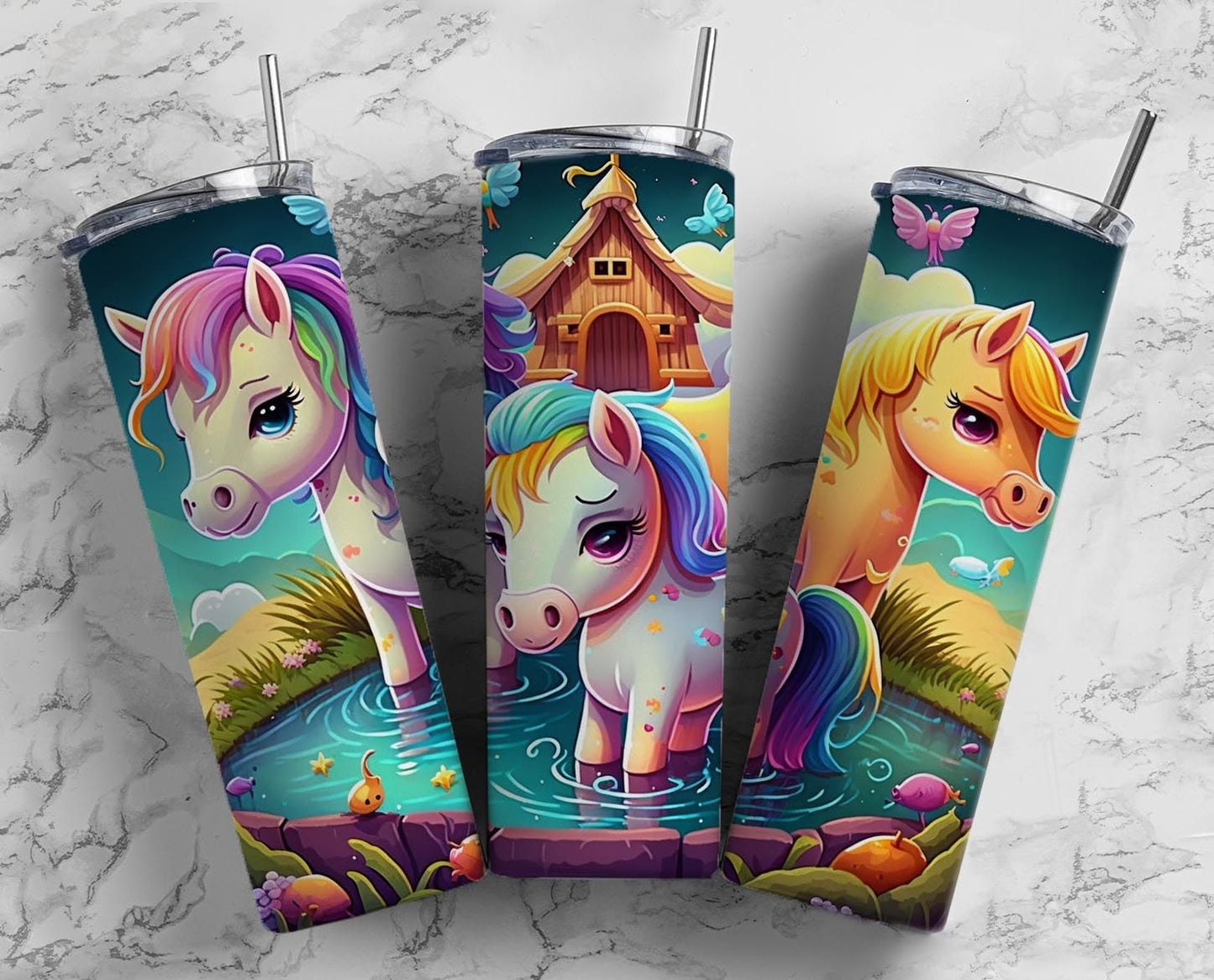kid horse tumbler or sippy