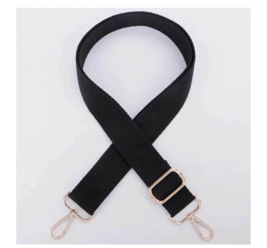 Solid Black Handbag Strap