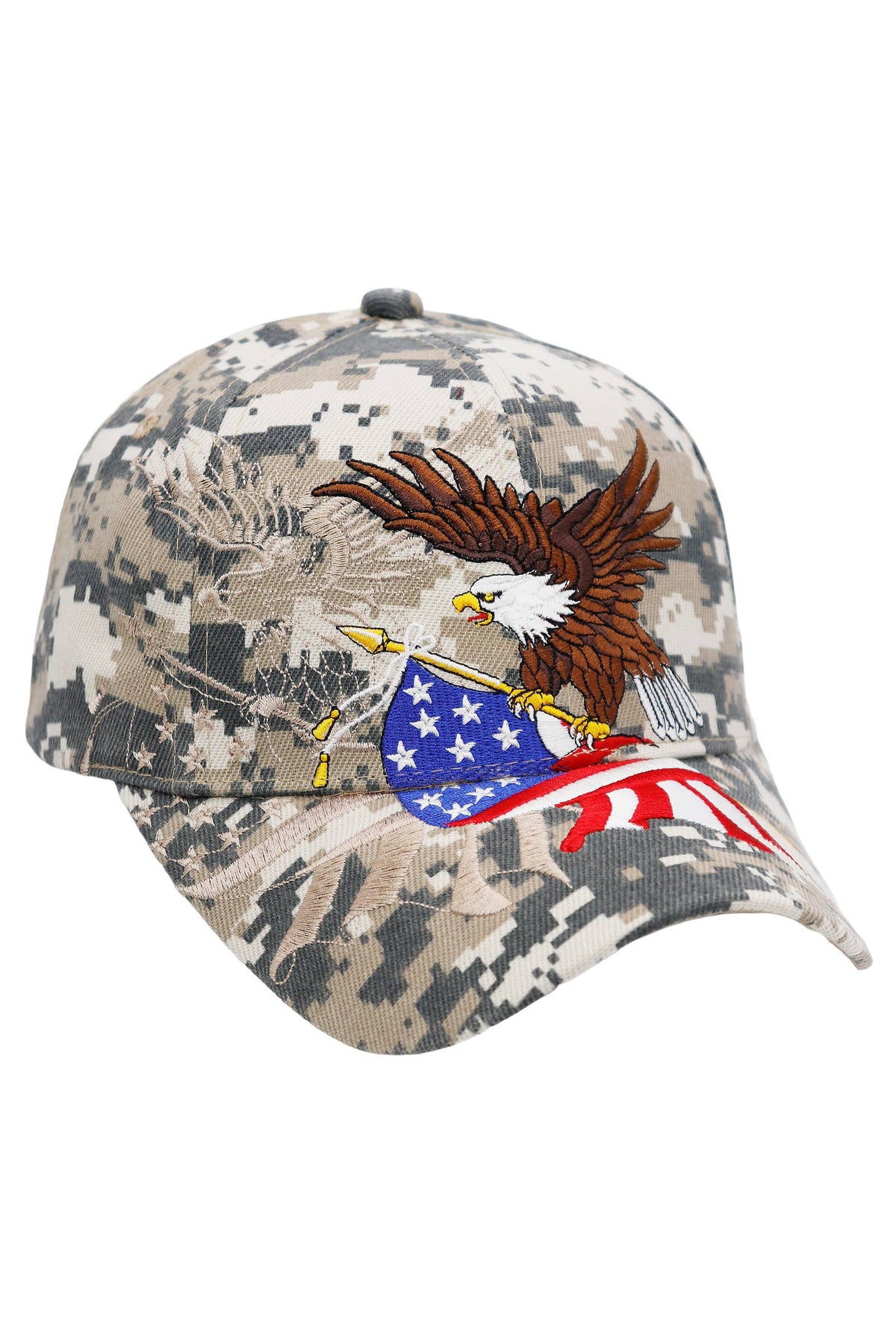 American Flag Bald Eagle Acrylic Baseball Cap