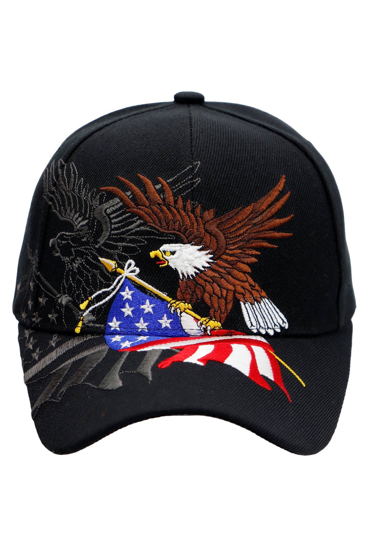 American Flag Bald Eagle Acrylic Baseball Cap