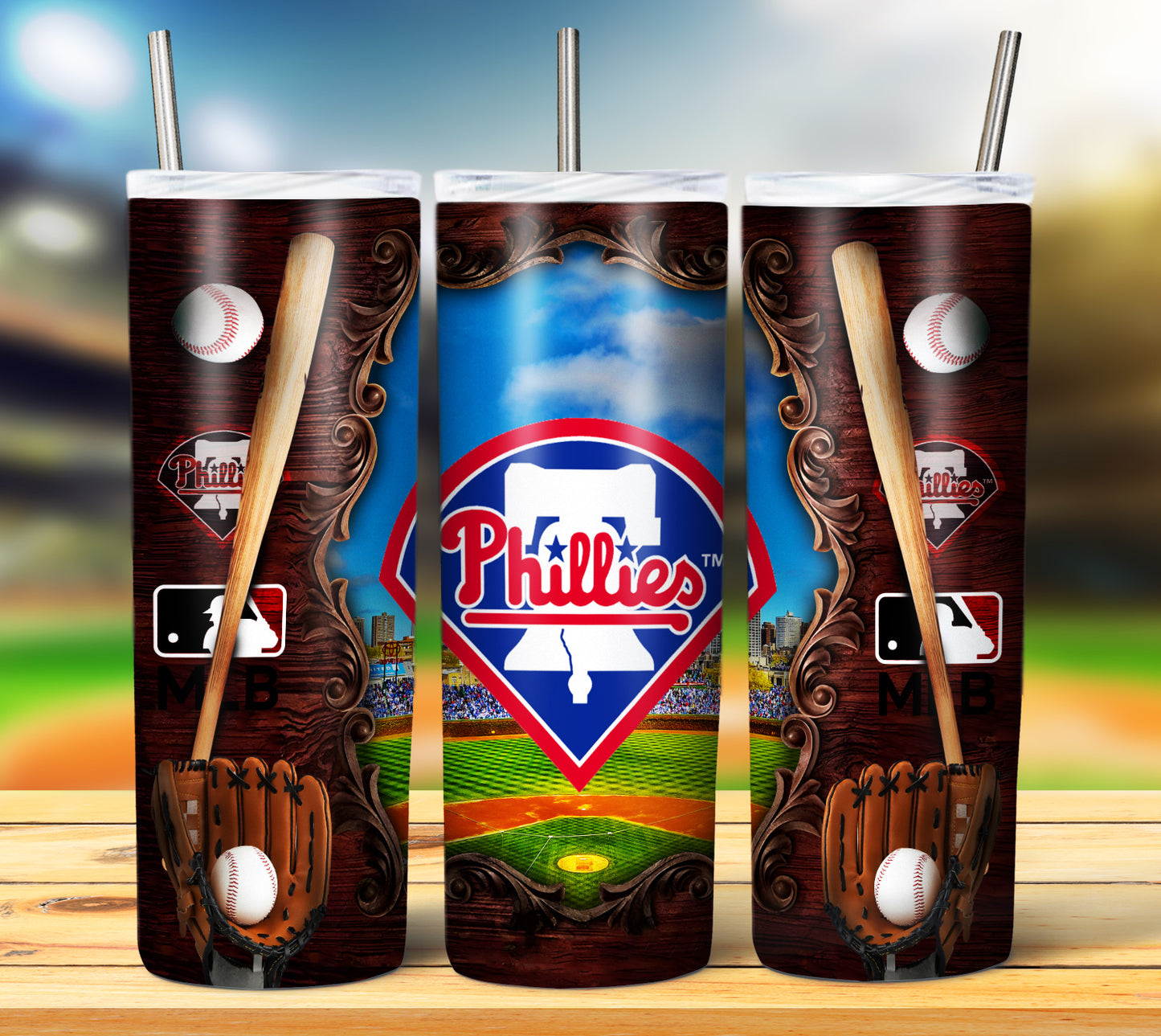 Phillies Baseball Tumbler