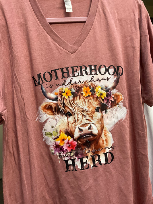 Motherhood cow T-shirt