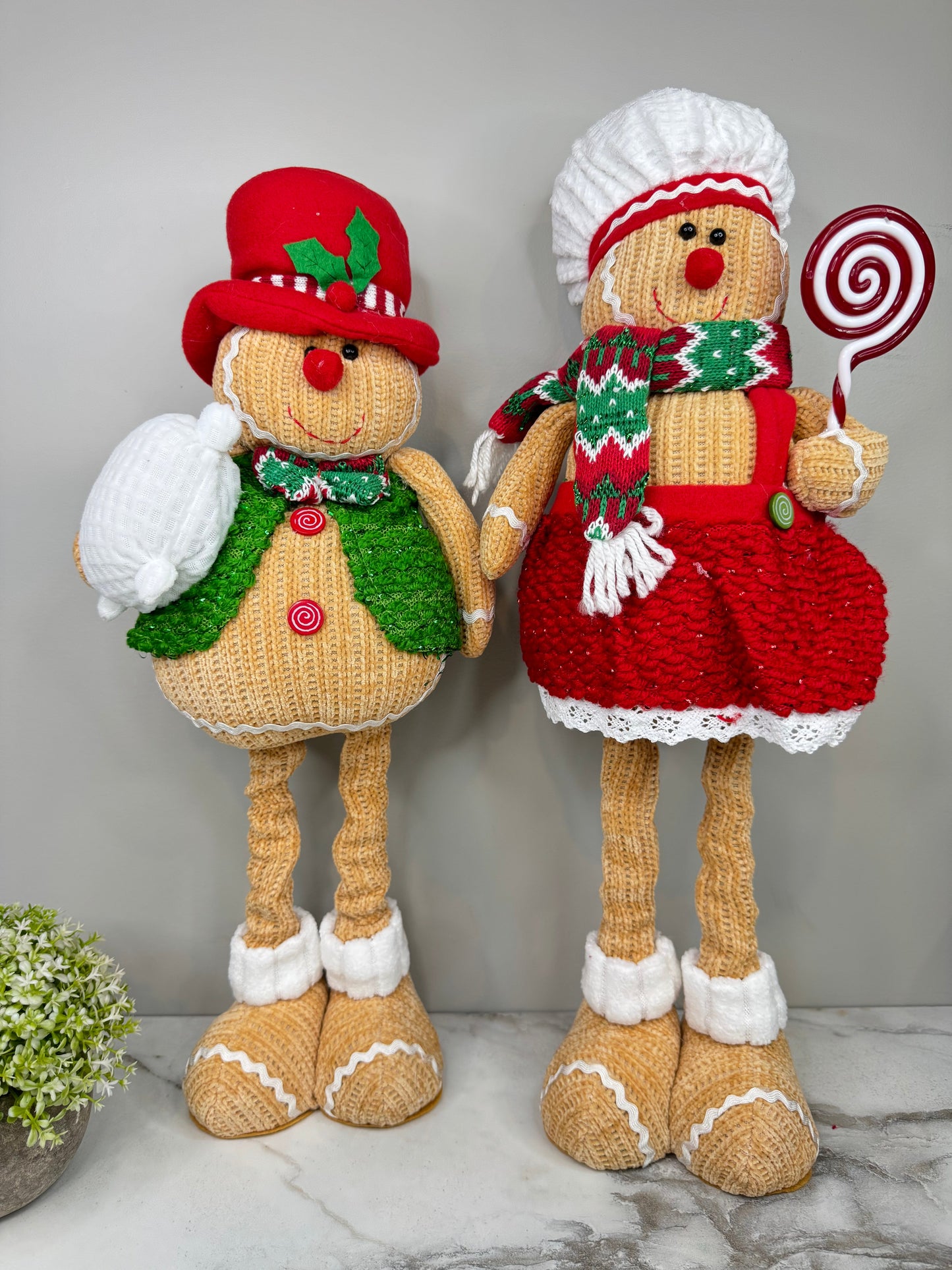 Telescopic Standing Christmas Decor - Gingerbread #2