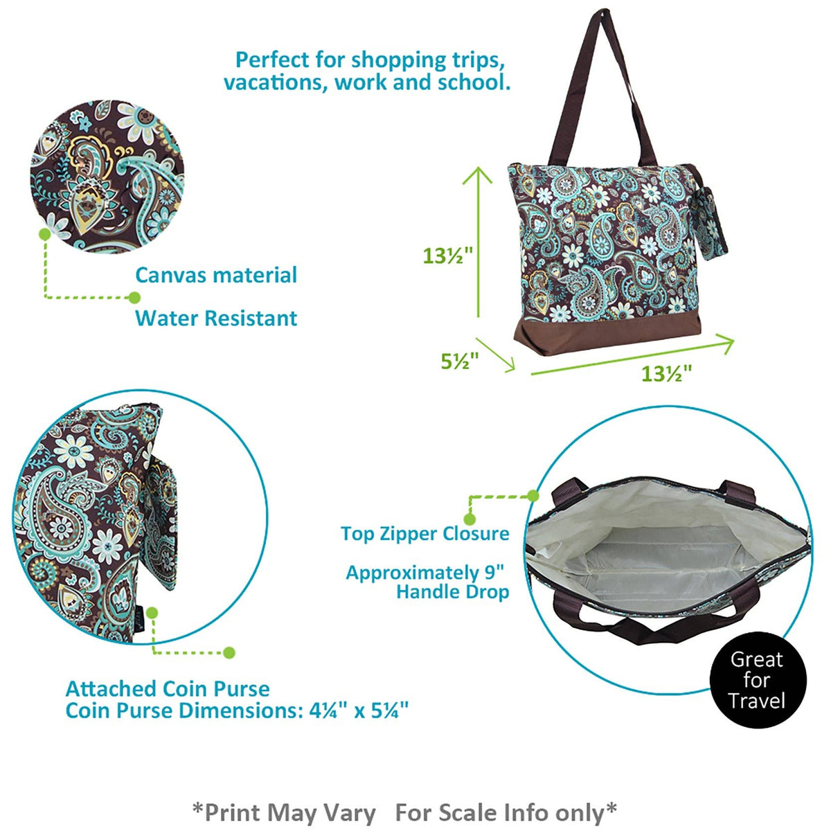 Teal Harmony NGIL Canvas Tote Bag