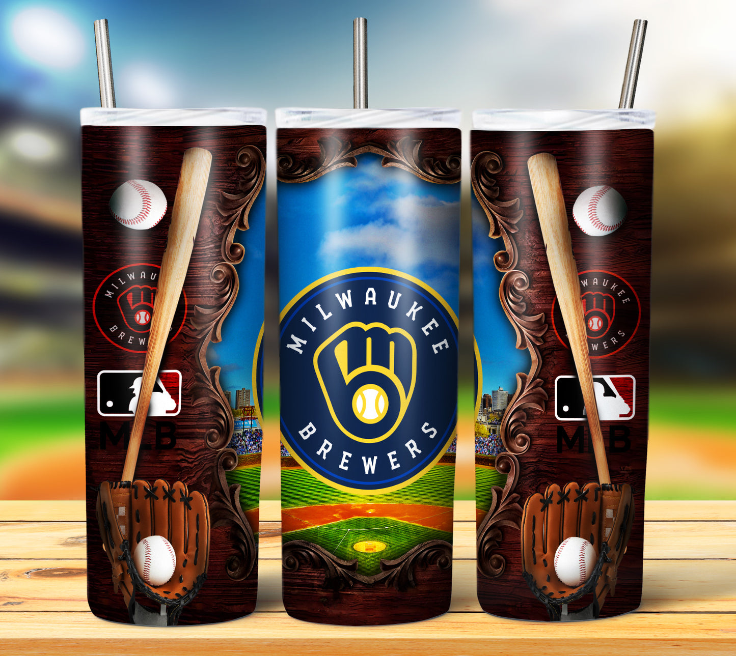 Milwaukee Brewers Baseball Tumbler