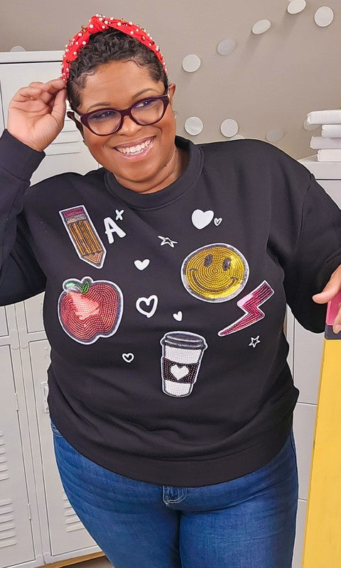 Teacher Sparkle Sweatshirt