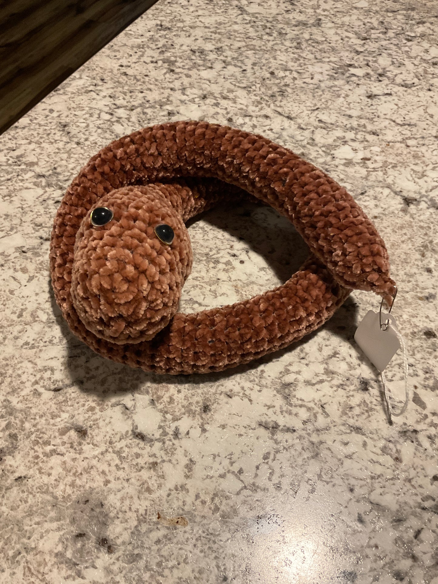 Colored snake crochet