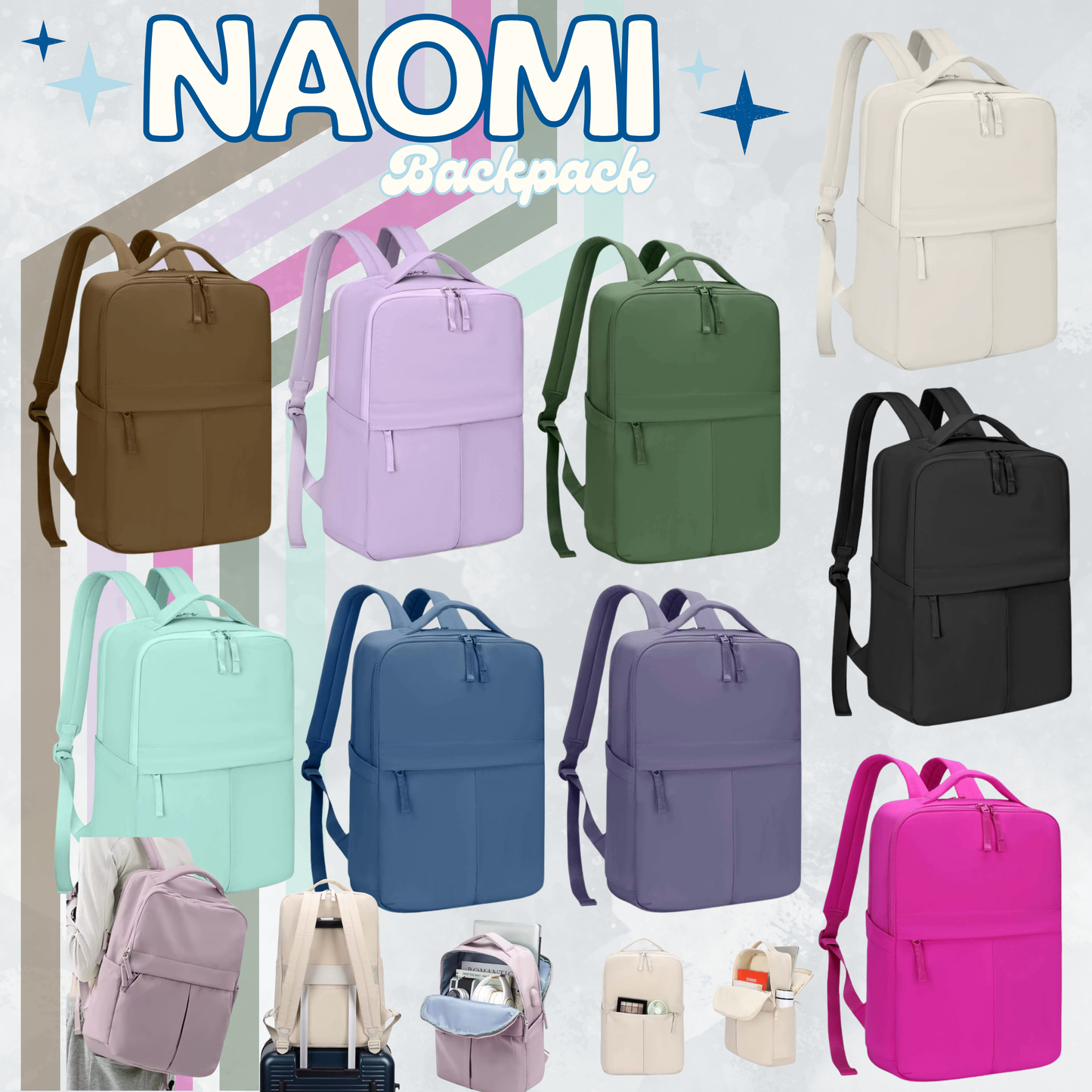 The Naomi Backpack - Solids -