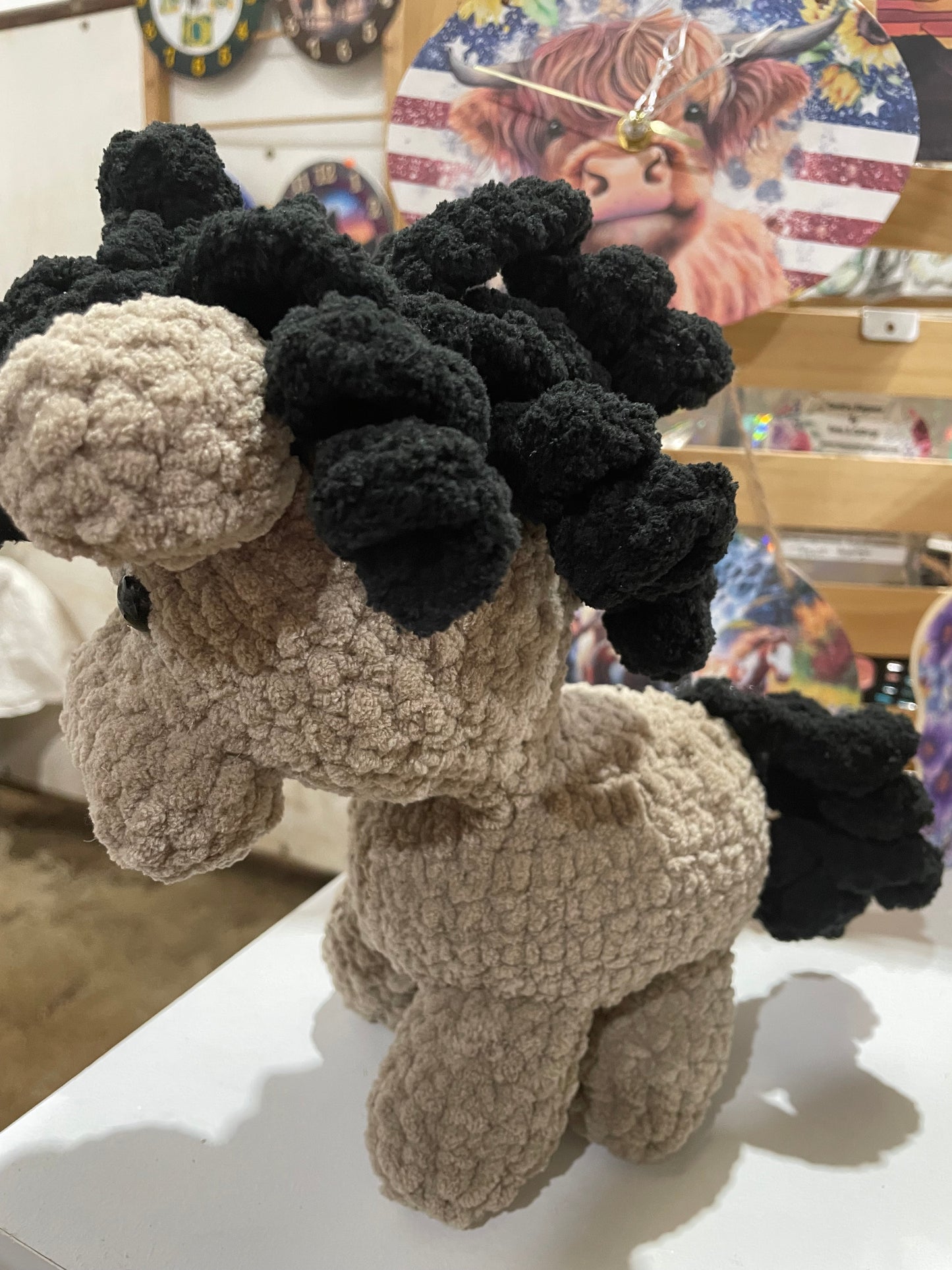 Large crochet horse