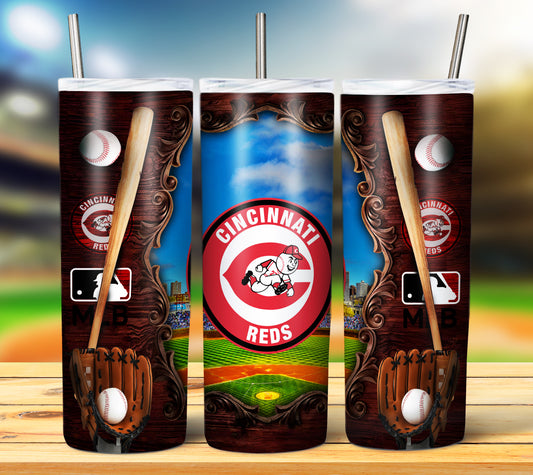 Cincinnati Reds Baseball Tumbler