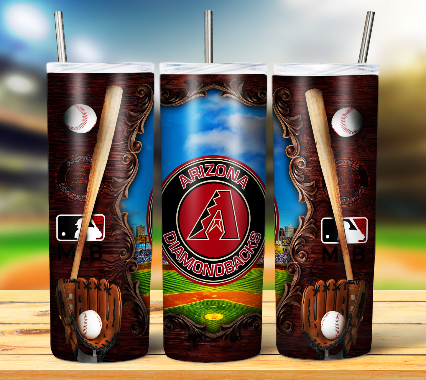 Arizona Diamondbacks Baseball Tumbler