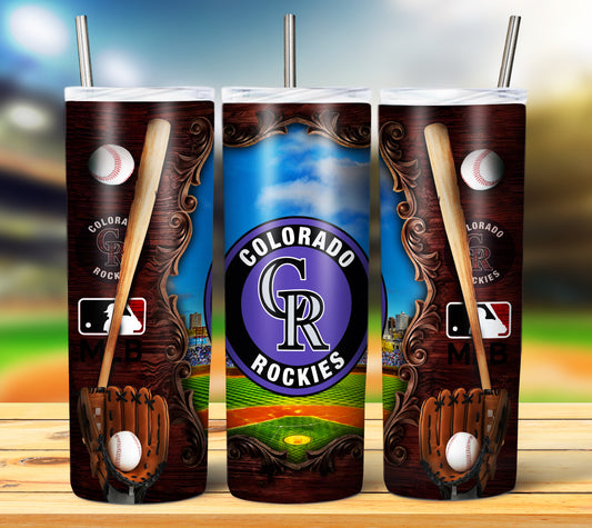 Colorado Rockies Baseball Tumbler