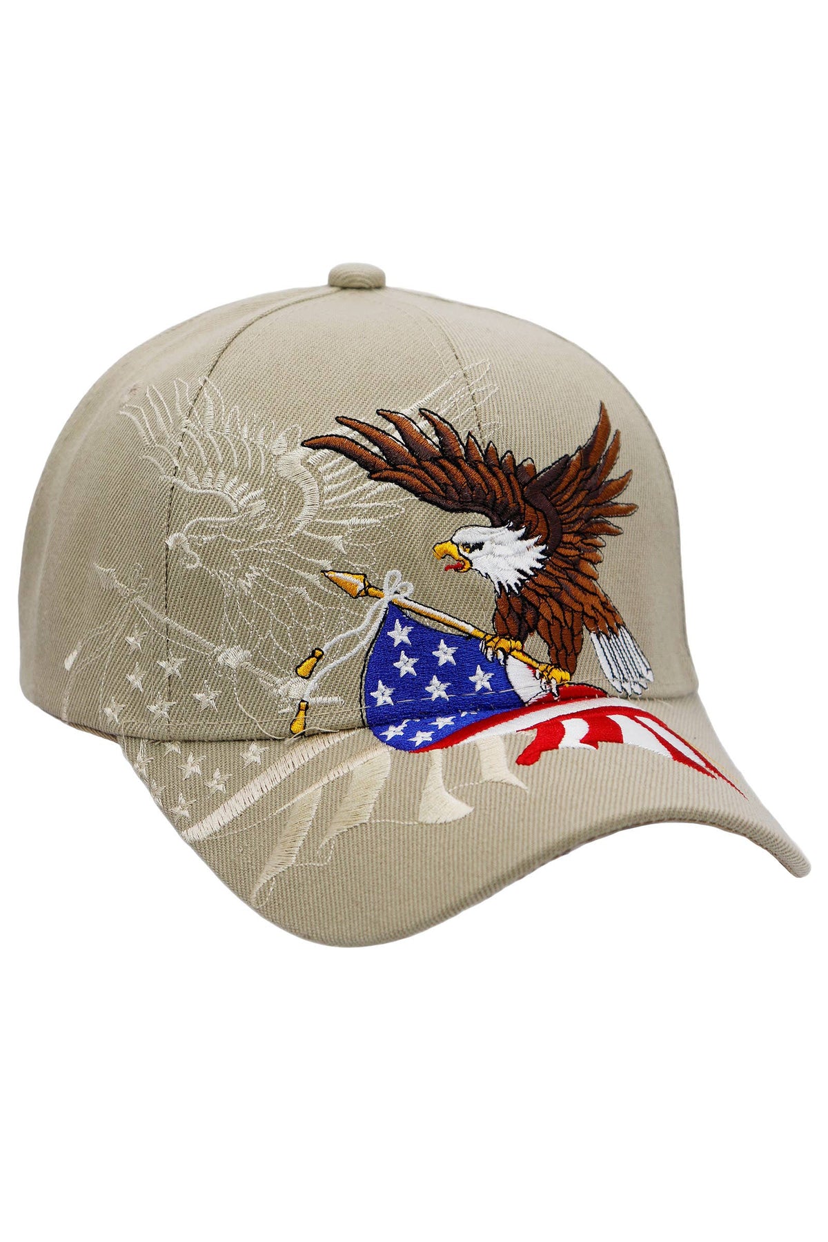 American Flag Bald Eagle Acrylic Baseball Cap