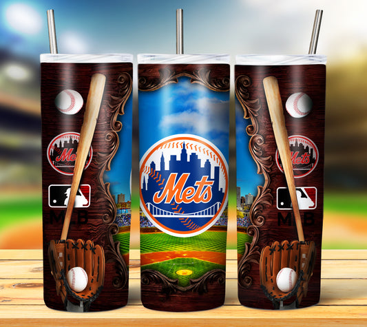 Mets Baseball Tumbler