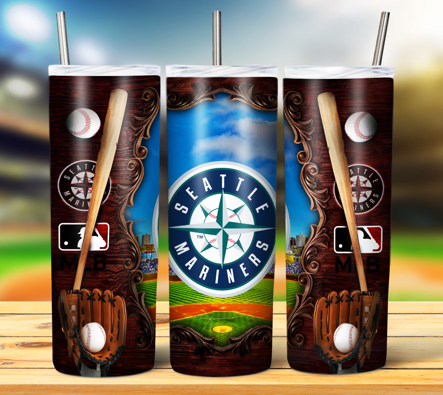 Seattle Mariners Baseball Tumbler