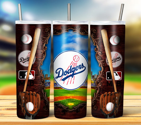 Dodgers Baseball Tumbler