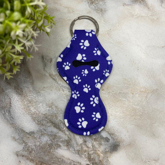 Lip Balm Chapstick Holder - #11 - Blue Paw Print