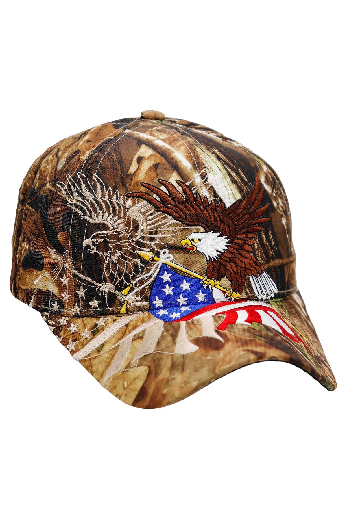 American Flag Bald Eagle Acrylic Baseball Cap