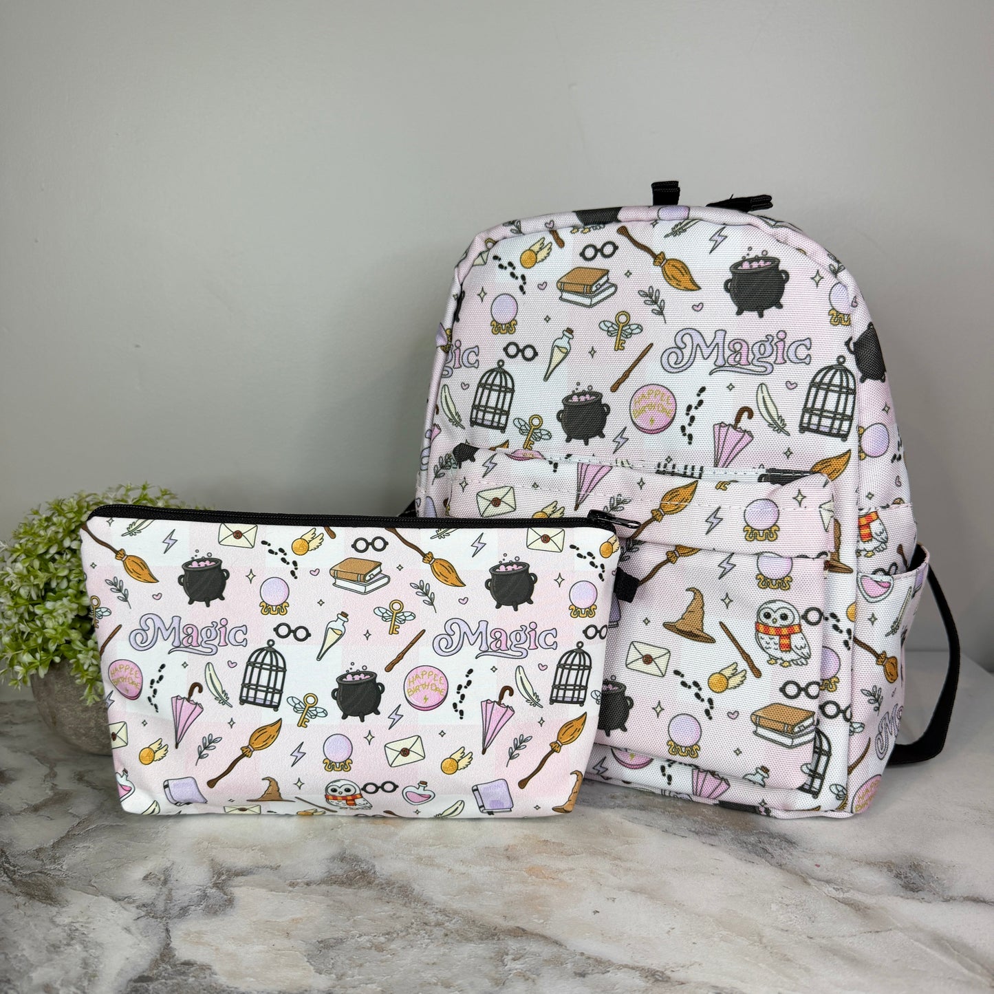 Mini Backpack - Magic Pink White