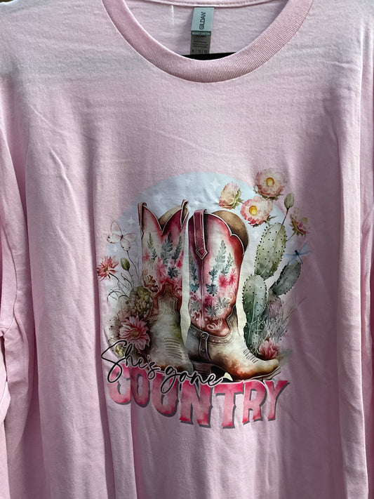 She goes country long sleeve T-shirt