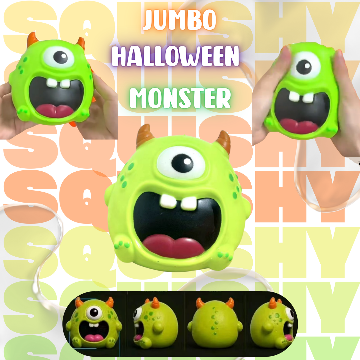 Squishy Toy - Halloween Jumbo Monster -