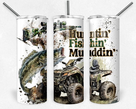 hunting fishing muddin tumbler