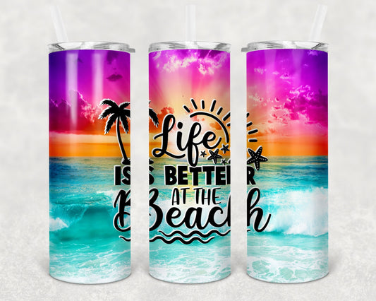 Life better at beach tumbler