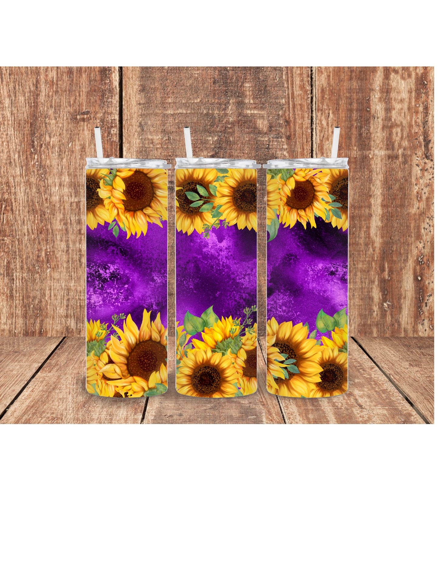 Sunflower purple tumbler