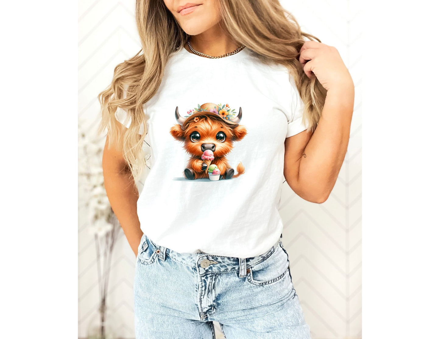 Highland Cow Ice Cream T shirt