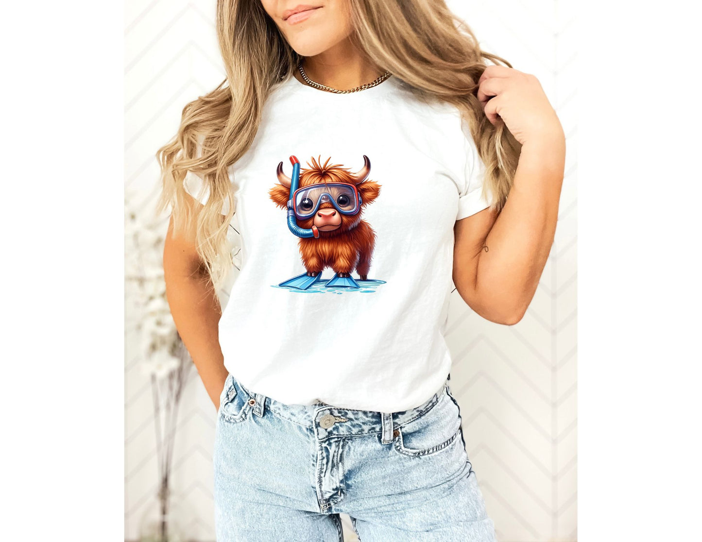 Highland Cow Snorkel T-shirt