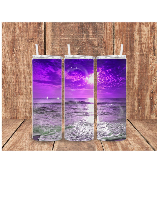 Purple Beach tumbler