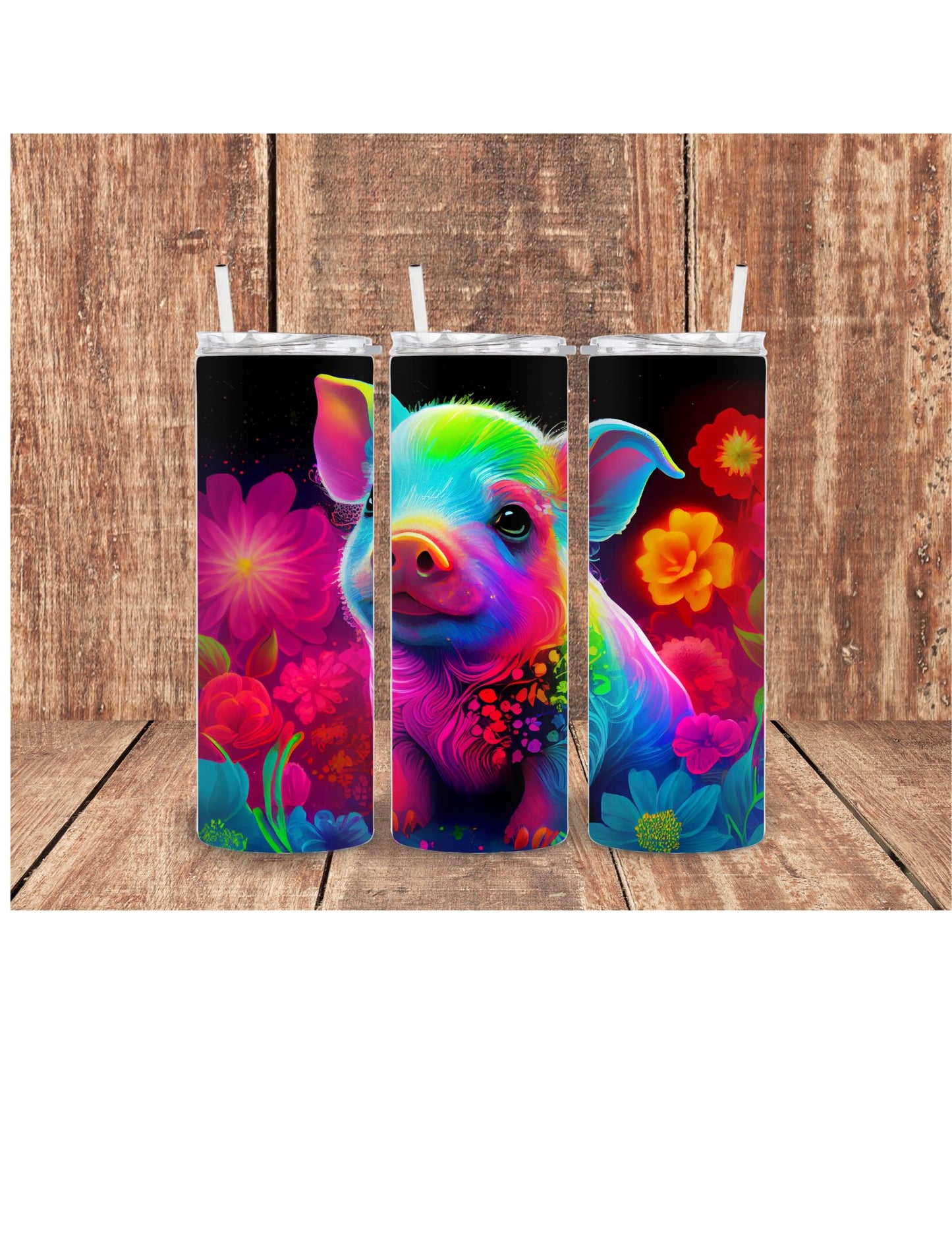 Colorful Pig tumbler