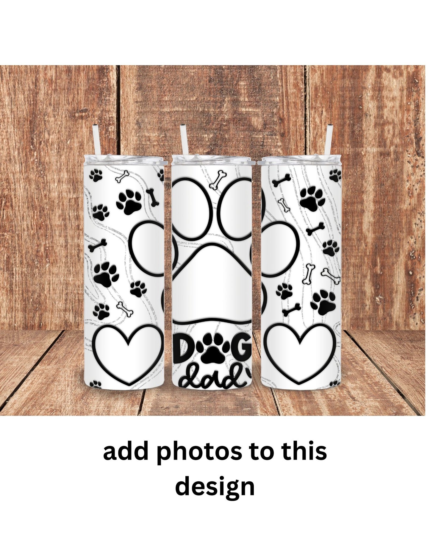 Dog Dad photo tumbler