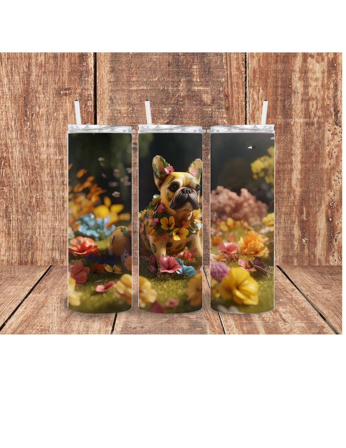 French Bulldog dog 3D Tumbler