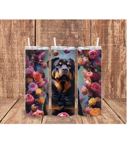 Rottweiler dog 3D Tumbler