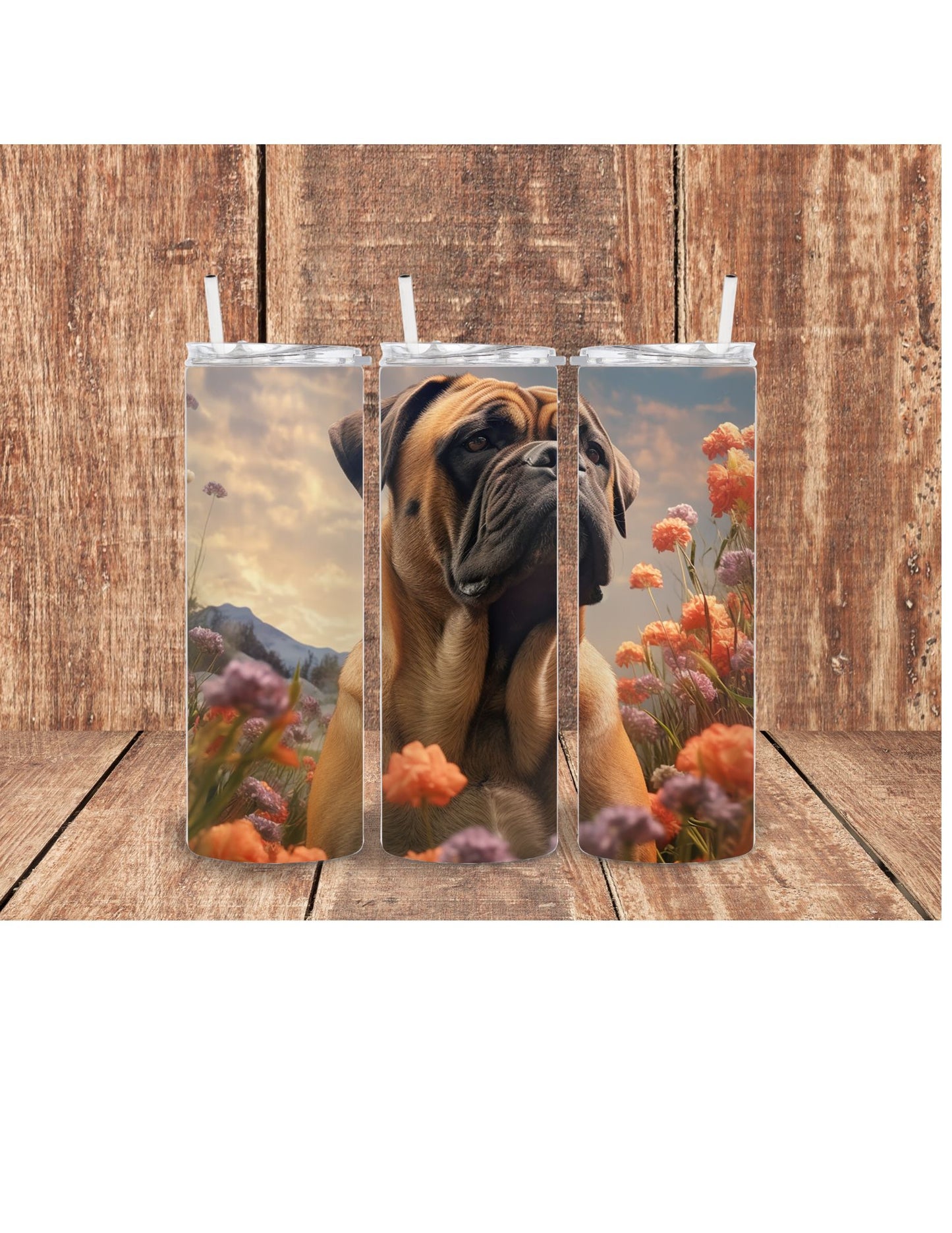 Bullmastiff Dog 3D Tumbler