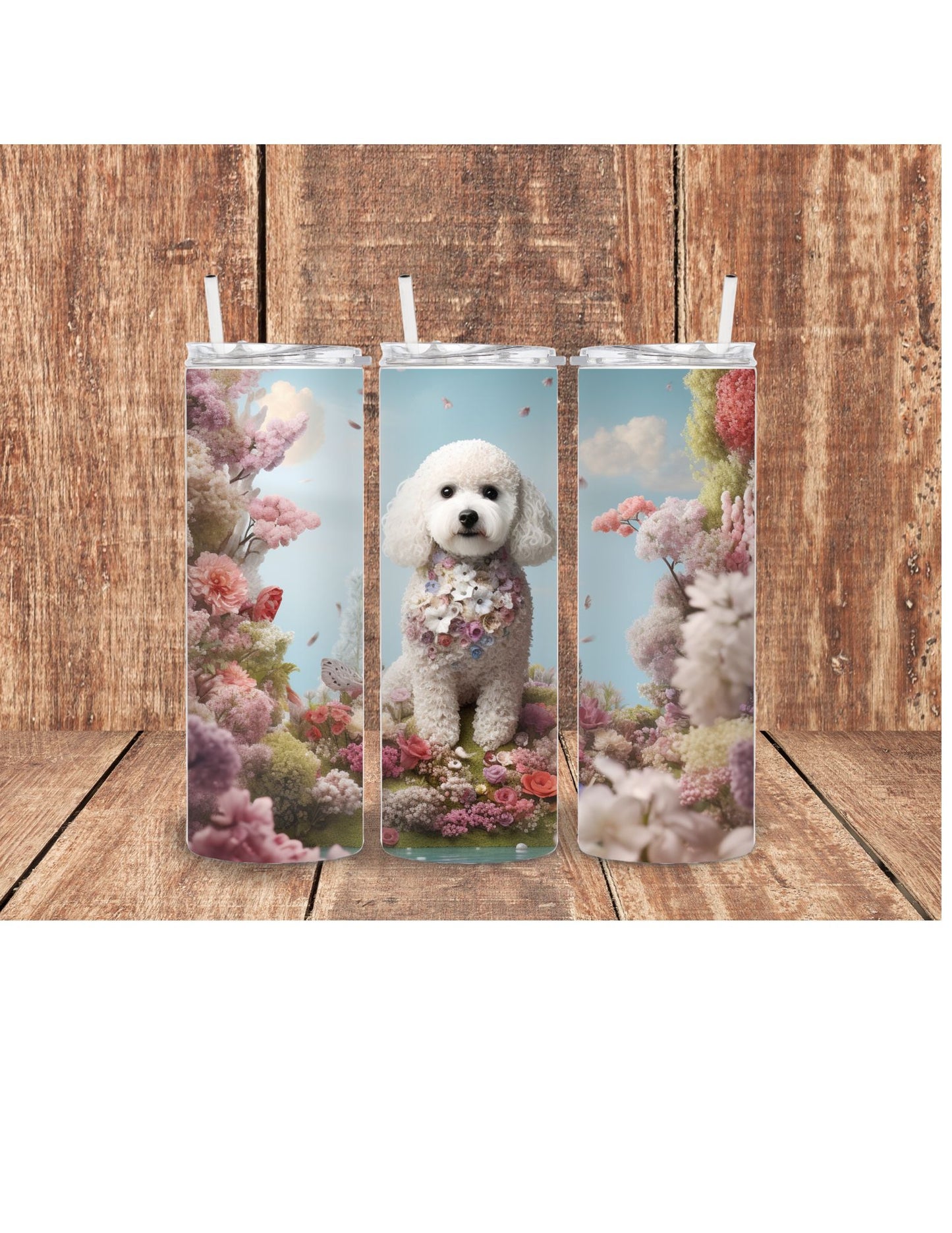 Bichon Frise dog 3D Tumbler