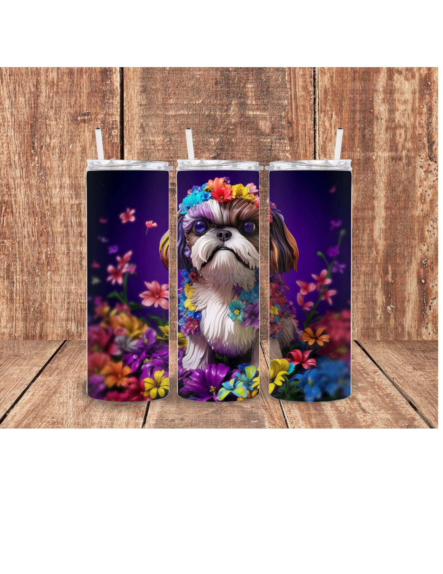 Shih Tzu dog 3D Tumbler