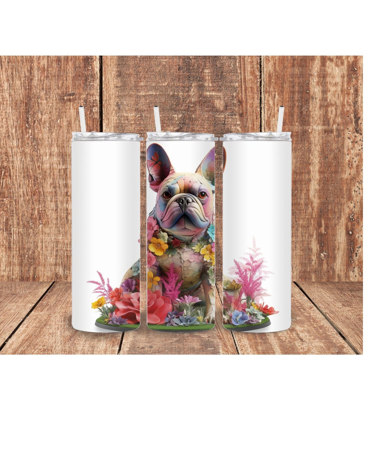 French Bulldog dog 3D Tumbler