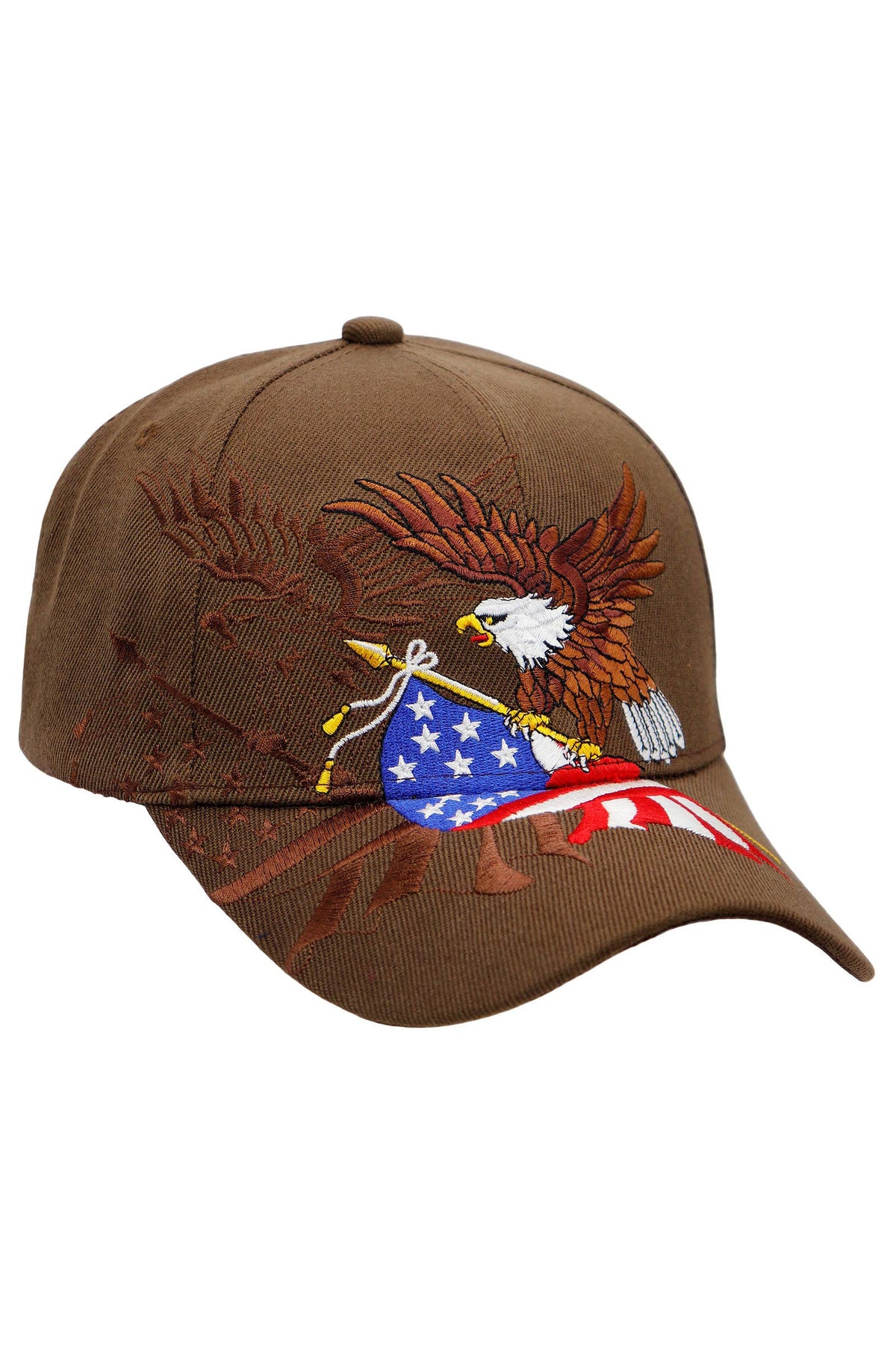 American Flag Bald Eagle Acrylic Baseball Cap