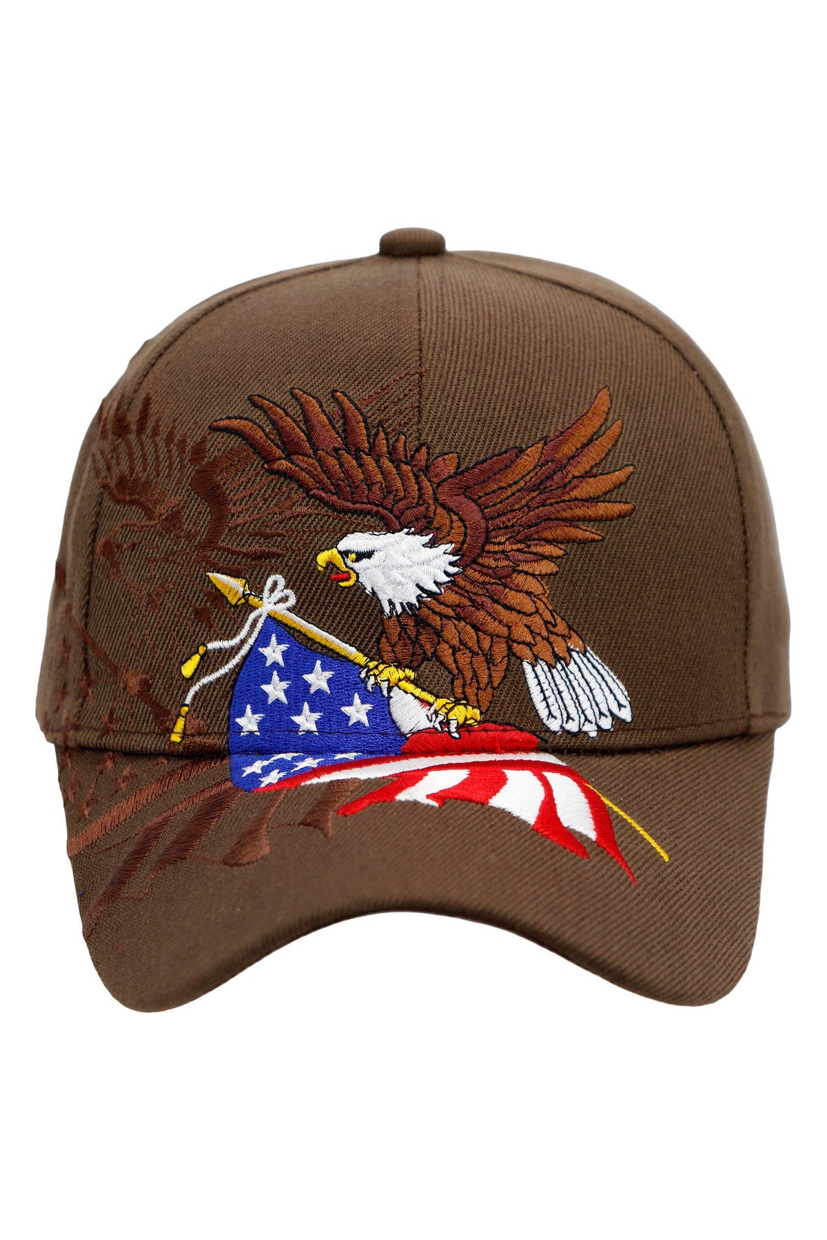 American Flag Bald Eagle Acrylic Baseball Cap
