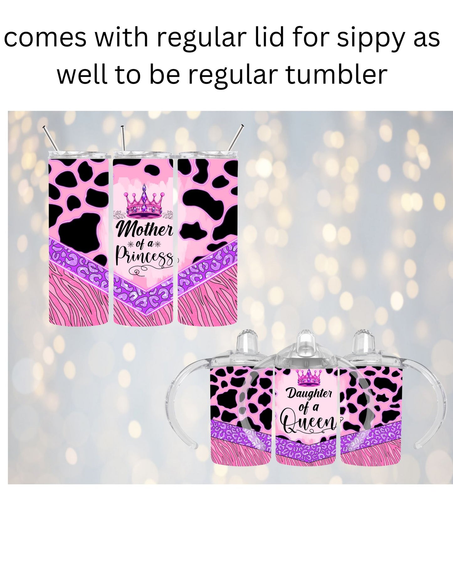 Queen and daughter tumbler set