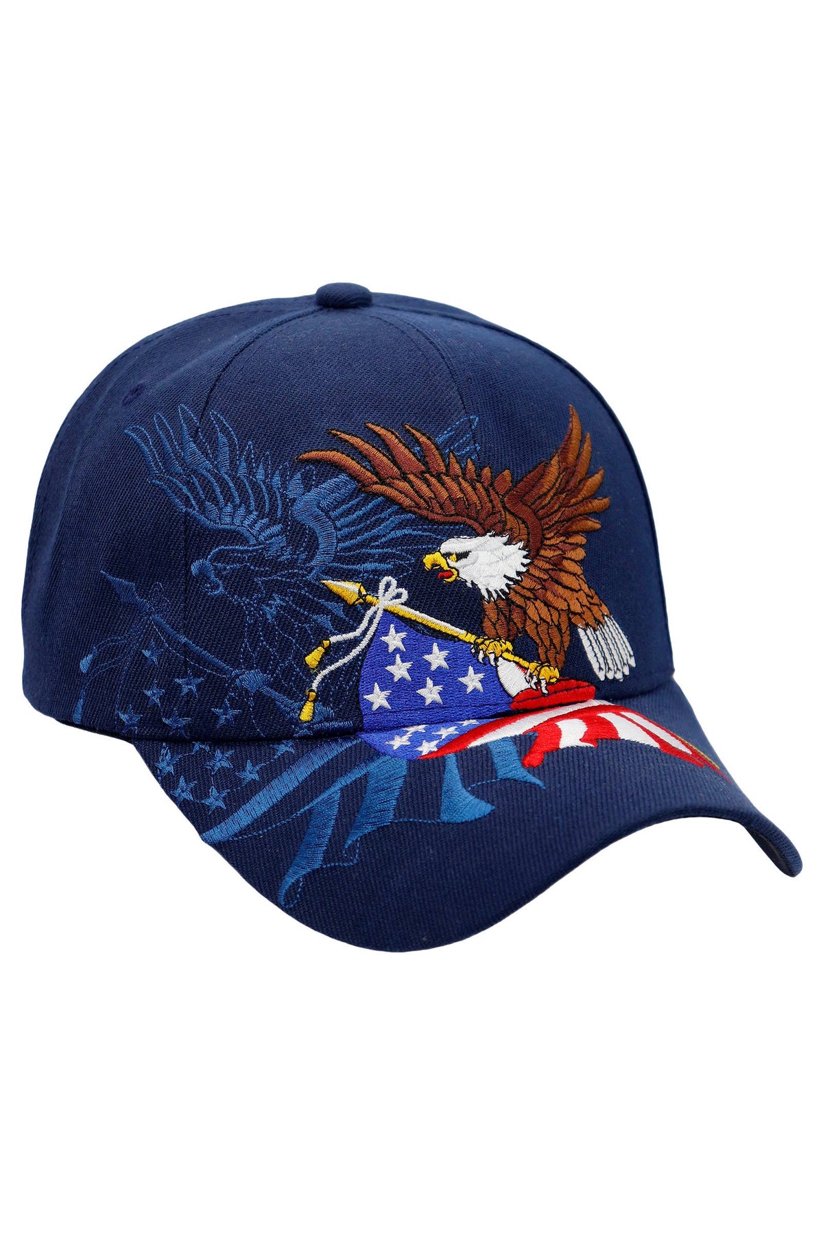 American Flag Bald Eagle Acrylic Baseball Cap