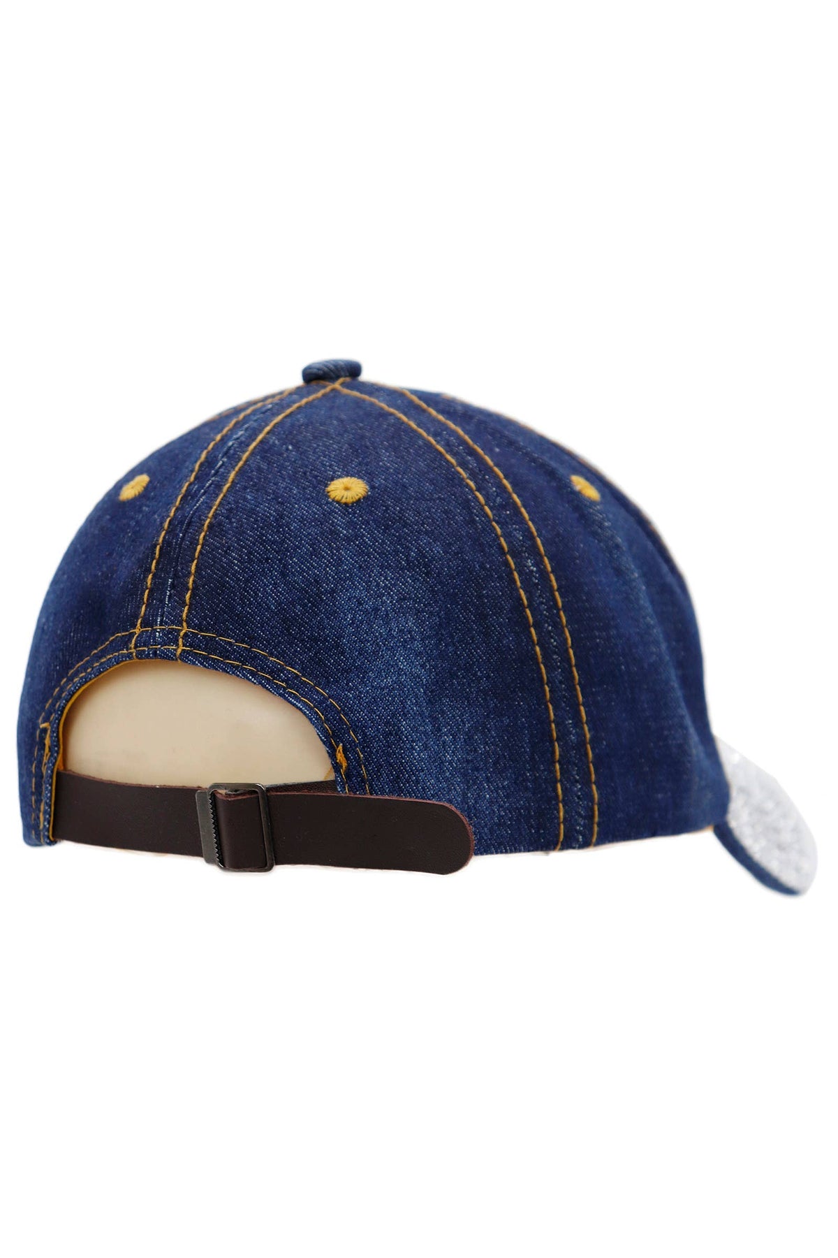 Butterfly Rainbow Shimmer Bling Denim Baseball Cap