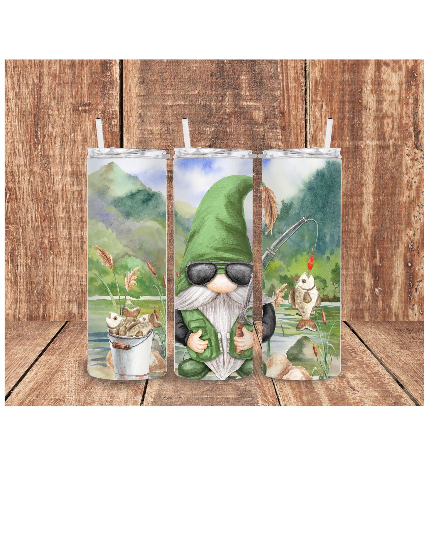 Gnome fishing tumbler